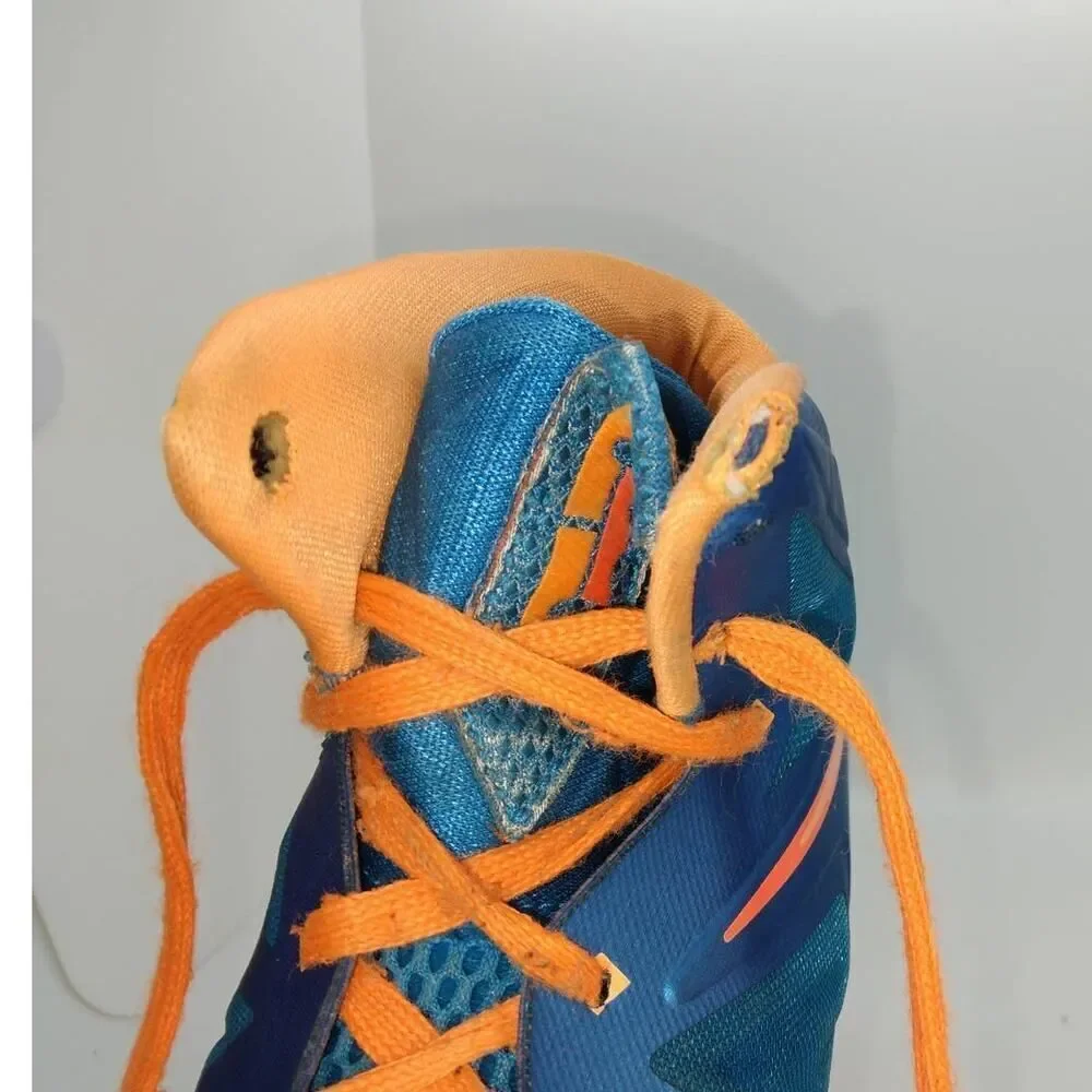 Nike Lebron X GS Boys Blue & Orange Sneakers - Size 5.5Y AWESOME!